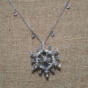 Snowflake locket and chain